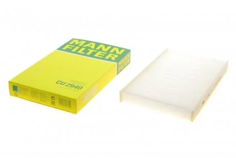 Фільтр салону Citroen C2 03-10/C3 01-/C4/Peugeot 1007 04-/307 01-/308 07-14/408 11- MANN CU 2940