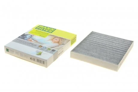 Фільтр салону Mitsubishi Outlander/Lancer/L200 06-/Fiat FullBack 16-/Citroem C4/Isuzu D-max 12- (вугільний/антибактеріальний) MANN FP 2141