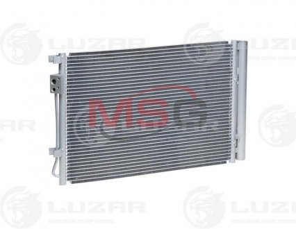 Радиатор кондиционера Solaris 1.4/1.6 (10-) АКПП/МКПП с ресивером LUZAR LRAC 08L4