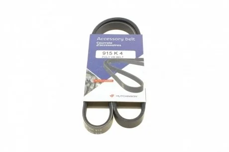 Ремінь генератора Fiat Fiorino/Nissan Primera 1.6 90-03/ Daewoo Matiz 0.8 98- HUTCHINSON 915K4