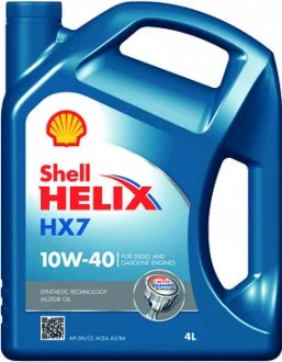 Мастило двигуна Shell Helix HX7 10W40 4L (API SN/CFACAE A3/B3/B4 MB229.3 VW502 00/505 00 RN0700, RN0710 FIAT 9.55535-G2) SHELL 550040289
