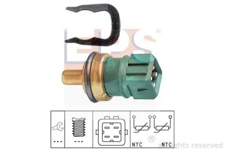 Датчик температури охолодж. рідини (4 pin, блакитний) до 2001 EPS 1.830.260