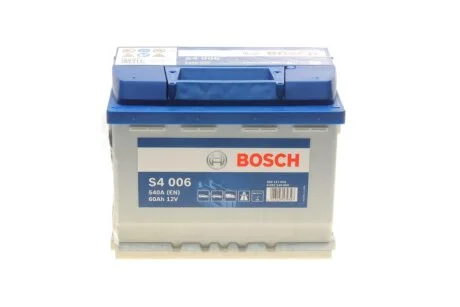 Акумулятор S4 Silver 60Ah, EN 540 лівий "+" 242x175x190 (ДхШхВ) BOSCH 0 092 S40 060