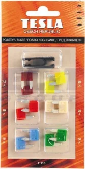 Набір запобіжників FN 5-30A, 12шт (з пінцетом Mini) TESLA F 116