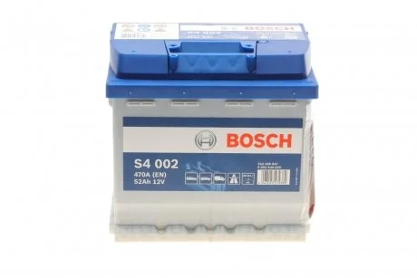 Акумулятор S4 Silver 52Ah, EN 470 правий "+" 207x175x190 (ДхШхВ) BOSCH 0 092 S40 020