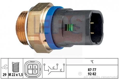 Темпер-й датчик вентилятора Renault Laguna/Safrane EPS 1.850.647