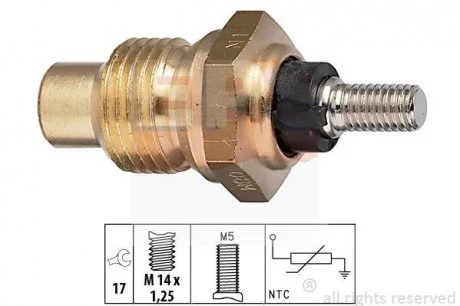 Датчик температури охолодж. рідини Renault/Fiat EPS 1.830.003