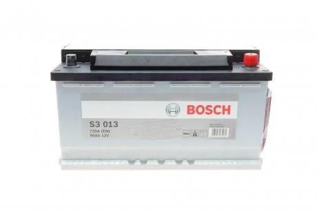 Акумулятор S3 90Ah, EN 720 правий "+" 353x175x190 (ДхШхВ) BOSCH 0 092 S30 130