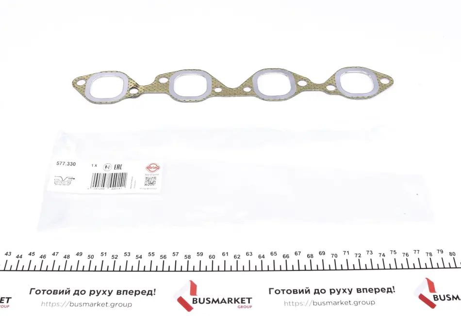 Прокладка коллектора выпускного Opel Astra/Vectra/Kadett/Combo 1.5/1.6/1.7D 80-01 ELRING 577.330 (фото 1)