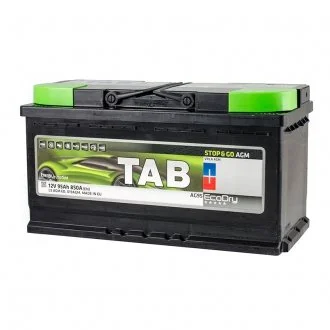АКБ Ecodry AGM, 95Ah, 850A EN, 353x175x190, B13,правый "+", AGM Акумулятор (START-STOP) TAB 213090