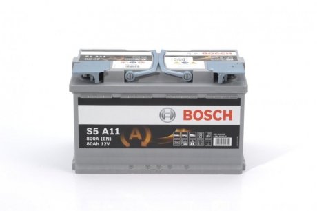 Аккумуляторная батарея 80Ah/800A (315x175x190/+R/B13) (Start-Stop AGM) BOSCH 0 092 S5A 110