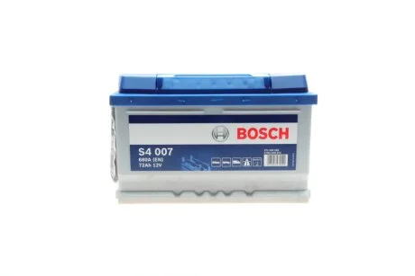 Акумулятор (низкий) S4 Silver 72Ah, EN 680 правий "+" 278х175х175 (ДхШхВ) BOSCH 0 092 S40 070