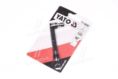Кутовий тримач для викруткових насадок 1/4" 105mm YATO YT-04630