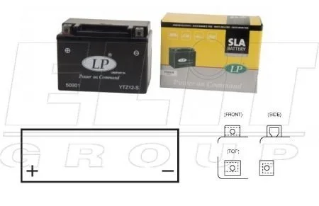 SLA-технология, монтаж в любом положении-12V,11Ah,д 150, ш 87, в110, вес 3,6 кг LP BATTERY YTZ12-S