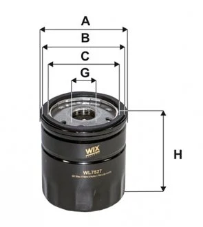 Фильтр масляный двигателя CITROEN JUMPER III, PEUGEOT BOXER III 2.2 HDI 06- (WIX-FILTERS) WIX FILTERS WL7527 (фото 1)