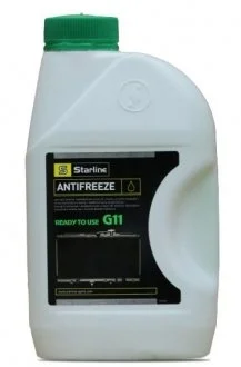 Антифриз / G11 / готовий до використання / -40°С / зелений / 1л. STARLINE S ANTIFREEZE GREEN 1