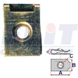 Монтажная пластина салона (к-т:10 шт) размер:A = 23,4mm/B = 16,2mm/C = 6,6mm ELIT R 16308