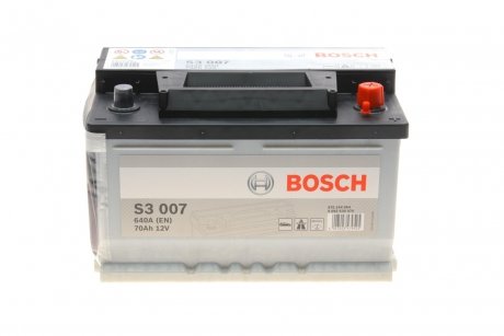 Аккумуляторная батарея 70Ah/640A (278x175x175/+R/B13) BOSCH 0 092 S30 070 (фото 1)