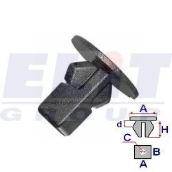 Втулка подКрилков (к-т:10 шт) размер:A = 19.9mm/C = 4.8mm/H = 17.6mm ELIT R B21002