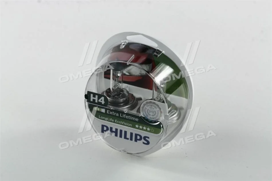 Лампа накаливания H4 12V 60/55W P43t-38 LongerLife Ecovision 2шт (пр-во Philips) PHILIPS 12342LLECOS2 (фото 1)