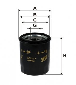 Фільтр оливи WIX FILTERS WL7177