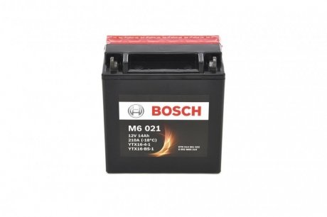 12V,14Ah,д. 150, ш. 87, в.161, электролит в к-те, вес 4,7 кг BOSCH 0 092 M60 210 (фото 1)