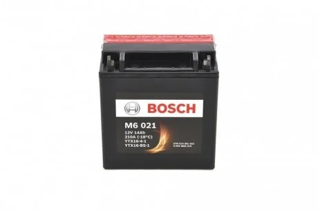 12V,14Ah,д. 150, ш. 87, в.161, электролит в к-те, вес 4,7 кг BOSCH 0 092 M60 210 (фото 1)