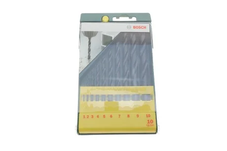 Набір свердел по металу із швидкорізальної сталі R, 10 шт. BOSCH 2 607 019 442