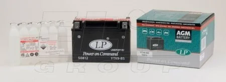 12V,8Ah,д. 152, ш. 88, в.106, электролит в к-те, вес 3,2 кг LP BATTERY YTX9-BS