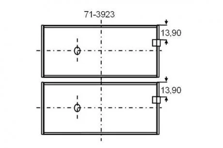 Вкладиші шатунні STD GL Glyco 71-3923/6 STD