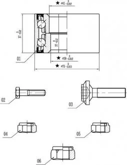 Підшипник колісний STARLINE LO 01355