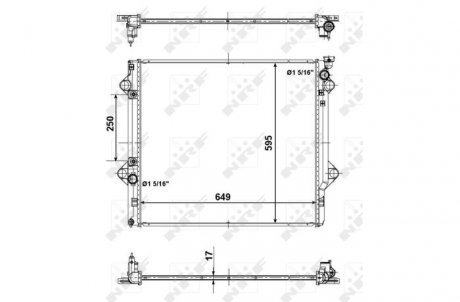 Радіатор системи охолодження двигуна NRF 56104