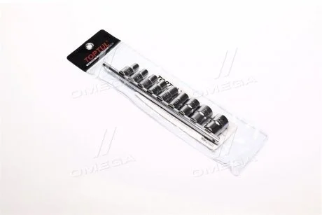 Набір головок TORX 1/2" E10-E24 9ед.(звезда Давида) TOPTUL Toptul GAAG0901