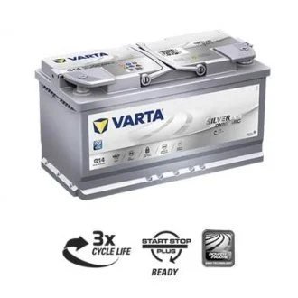 Акумулятор Start Stop plus 95Ач 850А -/+ 353*175*190 Silver Dynamic AGM G14 (A5) VARTA 595 901 085