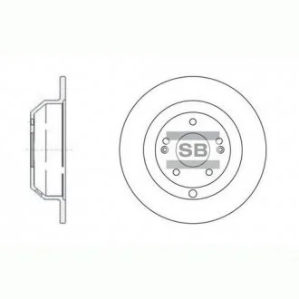 Гальмівний диск задній HQ Hi-Q (SANGSIN) SD1072