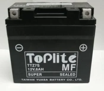 12V,6Ah,д. 113, ш. 70, в.105, электролит в к-те, вес 2,1 кг TOPLITE TTZ7S