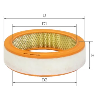 Фильтр воздушный ВАЗ 2101-2107, 2108-09 (карбюратор) ALPHA FILTER Альфа0102
