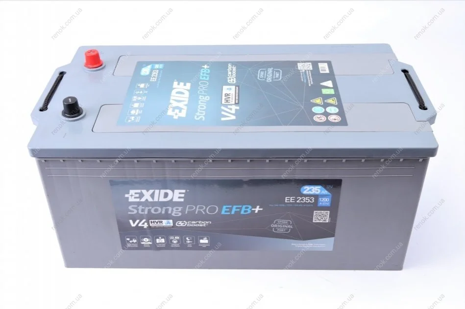 Аккумуляторная батарея 235Ah/1200A (518x279x240/+L/B00) (EFB+) StrongPRO HVR EXIDE ЕЕ2353 (фото 1)