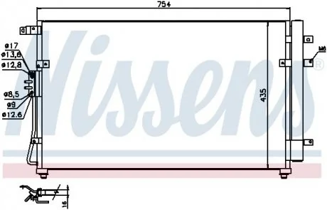 Радіатор кондиціонера NISSENS 940269