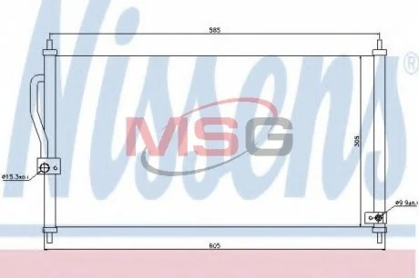 Конденсер ACURA INTEGRA(97-)1.8 i 16V(+)[OE 80110-S10-003] NISSENS 94458