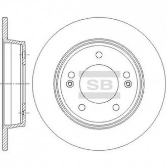 Гальмівний диск задній HQ Hi-Q (SANGSIN) SD1085