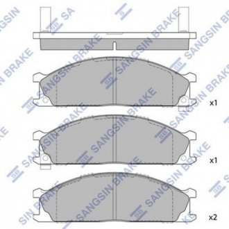 Кт. Гальмівні колодки дискові SANGSIN Hi-Q (SANGSIN) SP1140 (фото 1)