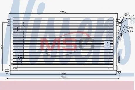 Конденсер MT LANCER(96-)2.0 i 16V TURBO(+)[OE MN134204] NISSENS 940439