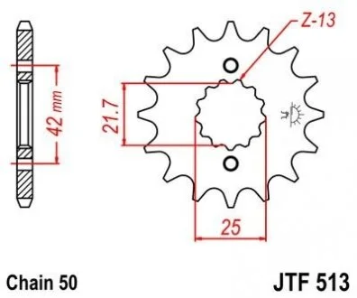 Передняя звезда 15зуб. FZR600/GSF600/650/1200/VZ800 JT MOTO 105-665-15