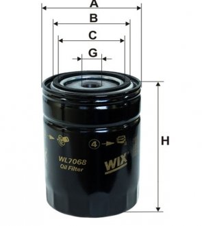 Фільтр оливи WIX FILTERS WL7068 (фото 1)