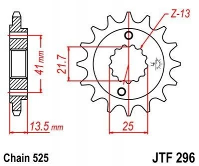 Передня зірка 15зуб. XL600V/650V Transalp ?88-00 JT MOTO 101-563-15 (фото 1)