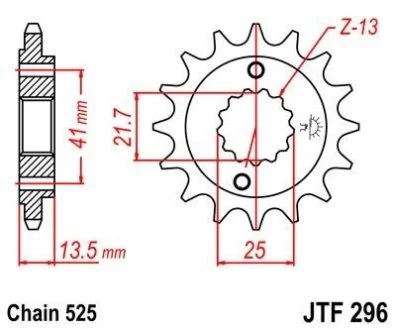 Передняя звезда 15зуб. XL600V/650V Transalp ?88-00 JT MOTO 101-563-15
