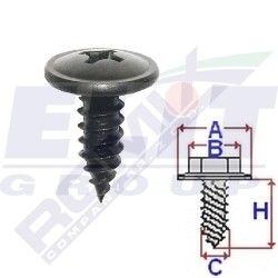 Винт салона (к-т:10 шт) размер:A =15mm/C = 6,2mm/H = 16mm ELIT C60623