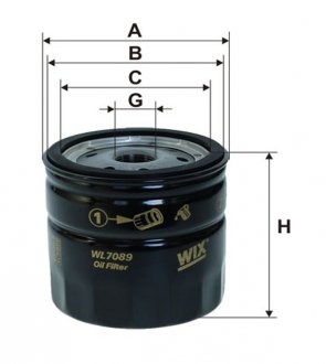 Фильтр масляный двигателя TRANSIT /OP543 (WIX-Filtron UA) WIX FILTERS WL7089