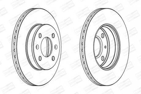Диск тормозной HYUNDAI GETZ 1.1I 12V 02.07- передн. CHAMPION 562425CH